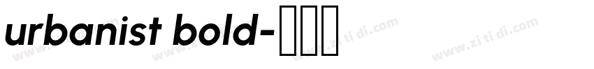 urbanist bold字体转换 urbanist bold字体转换
